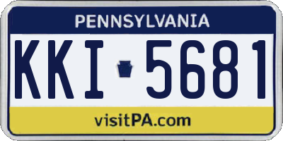 PA license plate KKI5681