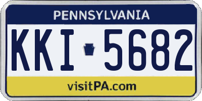 PA license plate KKI5682