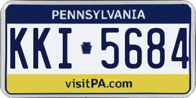 PA license plate KKI5684