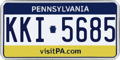 PA license plate KKI5685
