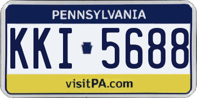 PA license plate KKI5688