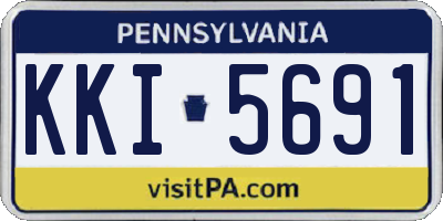 PA license plate KKI5691