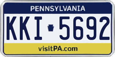 PA license plate KKI5692