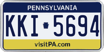 PA license plate KKI5694