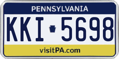 PA license plate KKI5698