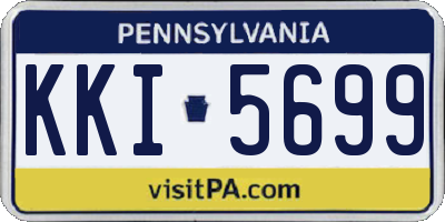 PA license plate KKI5699
