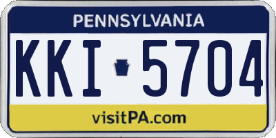 PA license plate KKI5704