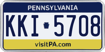 PA license plate KKI5708