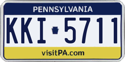 PA license plate KKI5711