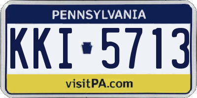 PA license plate KKI5713