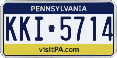 PA license plate KKI5714