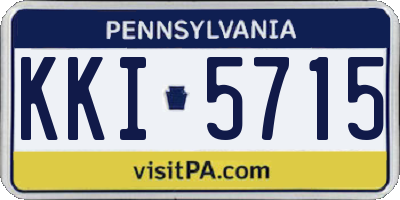 PA license plate KKI5715