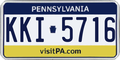 PA license plate KKI5716