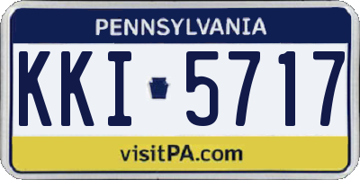 PA license plate KKI5717