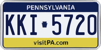 PA license plate KKI5720