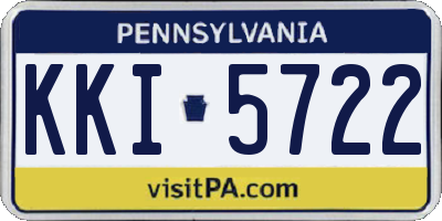PA license plate KKI5722