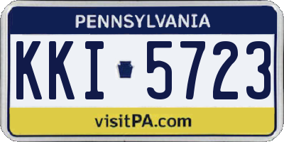 PA license plate KKI5723