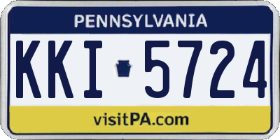 PA license plate KKI5724