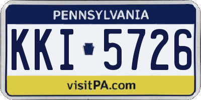 PA license plate KKI5726