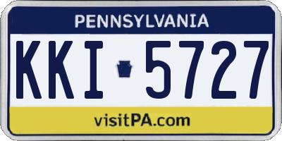 PA license plate KKI5727