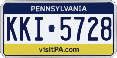 PA license plate KKI5728