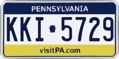PA license plate KKI5729