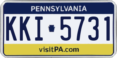 PA license plate KKI5731