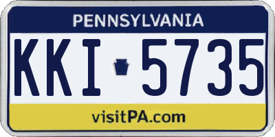 PA license plate KKI5735