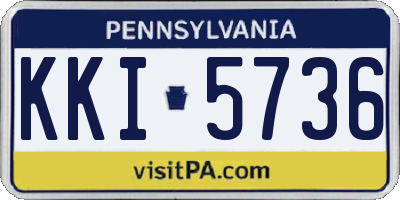 PA license plate KKI5736