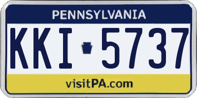 PA license plate KKI5737