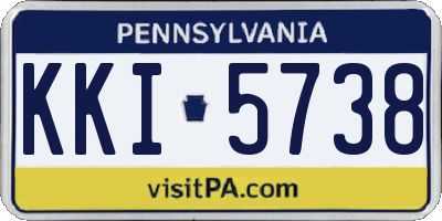 PA license plate KKI5738