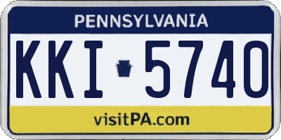 PA license plate KKI5740