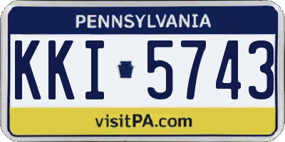 PA license plate KKI5743