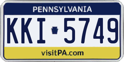 PA license plate KKI5749