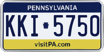 PA license plate KKI5750