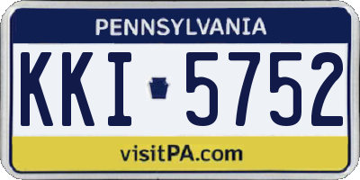 PA license plate KKI5752