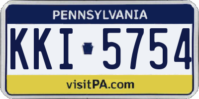 PA license plate KKI5754