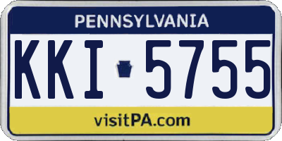 PA license plate KKI5755