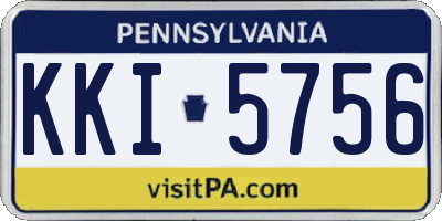 PA license plate KKI5756