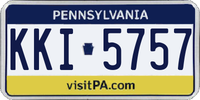 PA license plate KKI5757