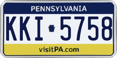 PA license plate KKI5758