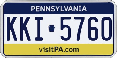 PA license plate KKI5760