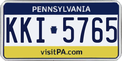 PA license plate KKI5765