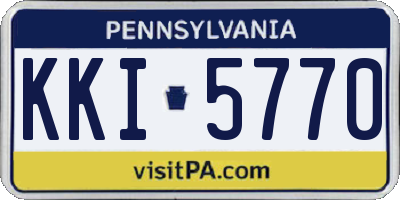 PA license plate KKI5770