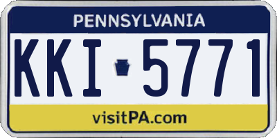 PA license plate KKI5771