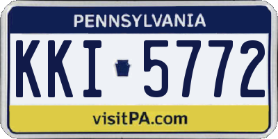 PA license plate KKI5772