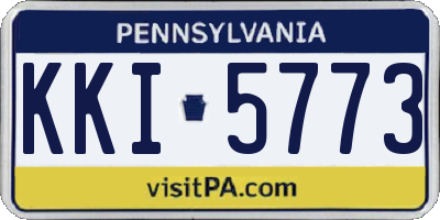 PA license plate KKI5773