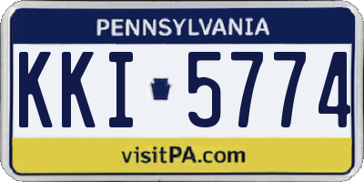 PA license plate KKI5774