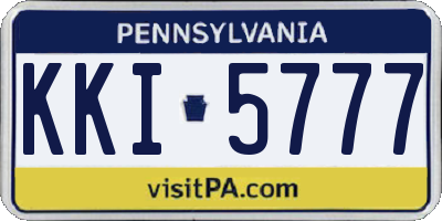 PA license plate KKI5777