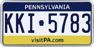 PA license plate KKI5783